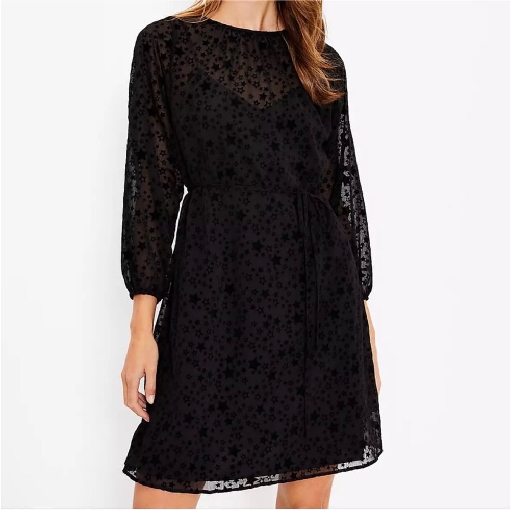 Loft Star Tie Waist Dress NEVER WORN